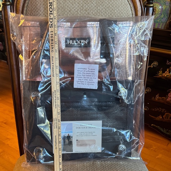 Hulken Medium Rolling Tote Bag with Zip Top & Button Closure - Picture 7 of 8